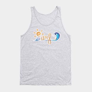 Surfing on high tide Tank Top